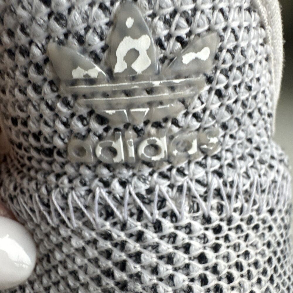 Adidas Cloudfoam Pure Women’s Size 7 Gray Knit Running Walking Sneakers Shoes - Picture 7 of 12